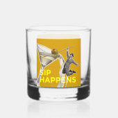 Verre À Whisky Fun "Sip Happens" cocktail glass (Verso)