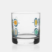 Verre À Whisky Funky Abstract Circles Green Blue Midcentury (Droite)