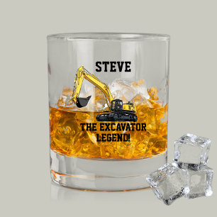 Verre À Whisky Funny Excavator Legend Opérateur d'équipement lour