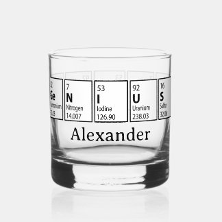 Verre À Whisky Genius Periodic Table Graduation Gift