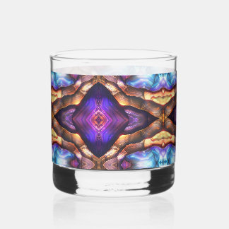 Verre À Whisky Géode d'opale de feu colorée