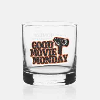 Verre À Whisky Good Movie Monday Whiskey Glass with Slogan