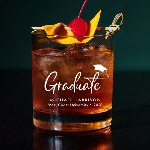 Verre À Whisky Graduation moderne personnalisée