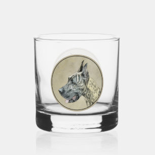 Verre À Whisky Grande Danse (Brindle) Peinture - Art Chien origin