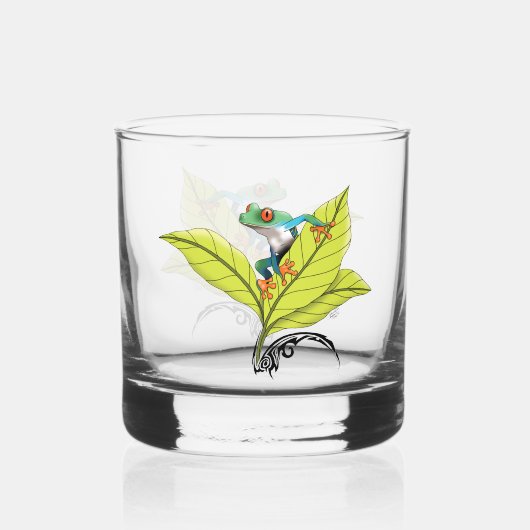 Verre À Whisky Grenouille à arbre rouge (Verso)