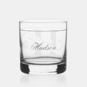 Verre À Whisky H initial décoratif classique (Verso)