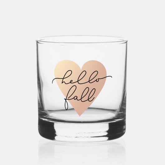 Verre À Whisky Hello Fall Love Heart (Recto)