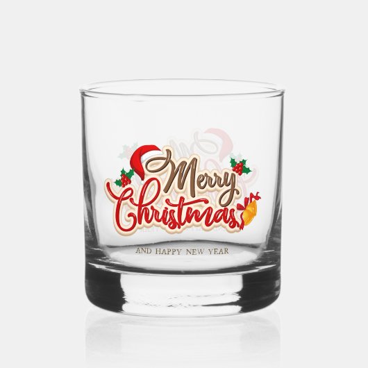 Verre À Whisky Holiday Whiskey Glass Set – Merry & Bright Barware (Recto)