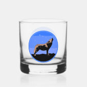 Verre À Whisky Howling Wolf en hiver - Art faunique original (Verso)