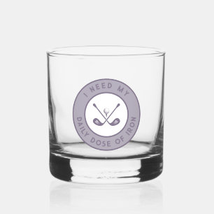 Verre À Whisky Humour de golfeur mignon Golf drôle Fer de sport V