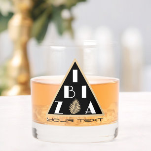 Verre À Whisky Ibiza Espagne logo bar de plage moderne