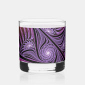 Verre À Whisky Imaginaire coloré Abstrait Trippy Violet Fractal (Gauche)