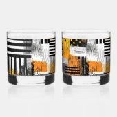 Verre À Whisky Impression Combo Black/Orange Modern Art (Gauche)