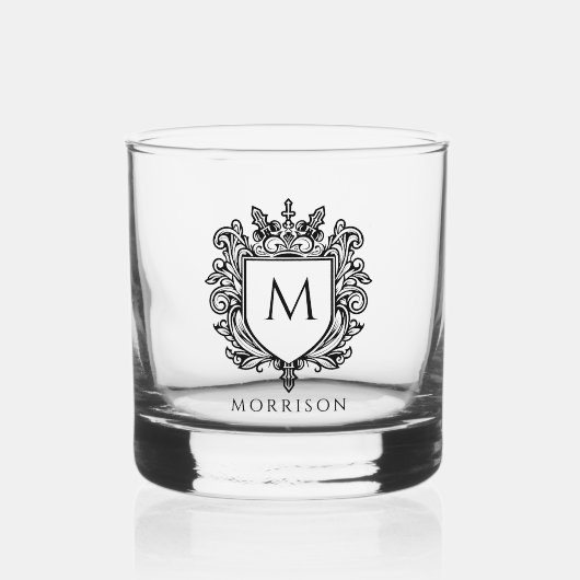 Verre À Whisky Impression de la crête de monogramme (Recto)
