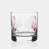 Verre À Whisky Impression d'orchidée dessinée à la main (Gauche)