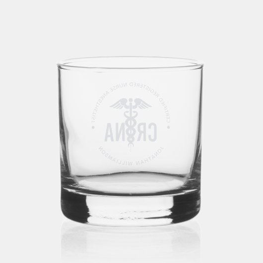 Verre À Whisky Infirmière anesthésiste certifiée CRNA personnalis (Verso)