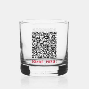 Verre À Whisky Informations d'analyse de code QR personnalisé - T