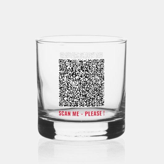 Verre À Whisky Informations d'analyse de code QR personnalisé - T (Recto)