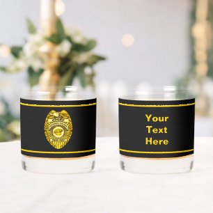 Verre À Whisky Insigne du chef de la police de cuisine