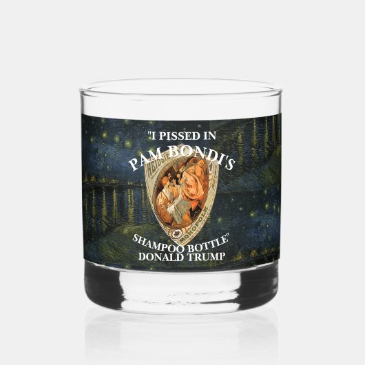 VERRE À WHISKY J'AI PESÉ DANS LA BOUTEILLE DE SHAMPOOING DE PAM B (Verso)