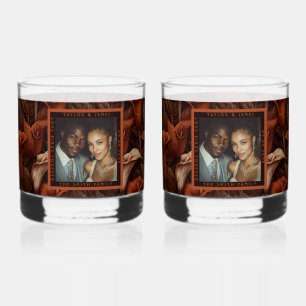 Verre À Whisky Jardin Rétro de Mariage aux Arums Colorés