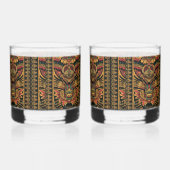 Verre À Whisky Jeu de lunettes bleu antique "Aztec Dream" 12oz Ro (Droite)