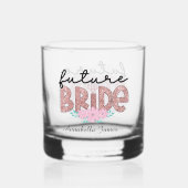 Verre À Whisky Jolie future mariée ajouter nom Mariage (Recto)