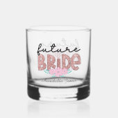 Verre À Whisky Jolie future mariée ajouter nom Mariage (Verso)