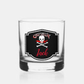 Verre À Whisky Jolly roger personnalisé (Cutlass) (Recto)