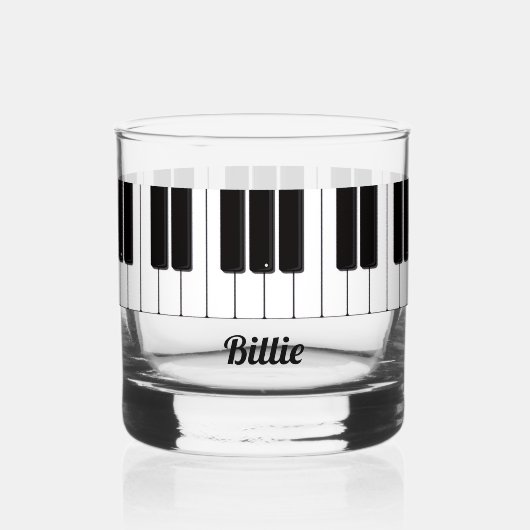 Verre À Whisky Joueur de piano personnalisé (Recto)