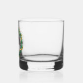 Verre À Whisky Joyeuse couronne de Noël Rouge Green Custom (Gauche)