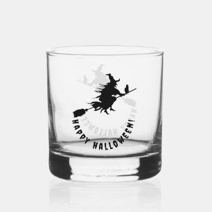 Verre À Whisky Joyeuse sorcière noire halloween