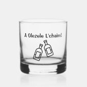 Verre À Whisky L’Chaim - Design de style yiddish (Recto)