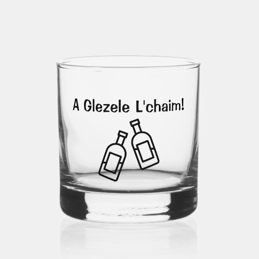 Verre À Whisky L’Chaim - Design de style yiddish (Recto)