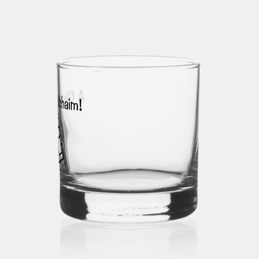 Verre À Whisky L’Chaim - Design de style yiddish (Gauche)