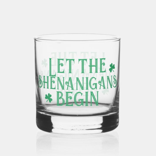 Verre À Whisky La Saint-Patrick Que Les Shenanigans Commencent Ir (Verso)