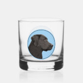 Verre À Whisky Labrador Retriever Black Peinture Original Chien A (Verso)