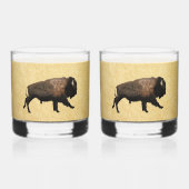 Verre À Whisky Le Bison De Galage Sur Papier Ancien (Recto)