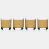 Verre À Whisky Le look de Snuggly Camel Brown Suede (Gauche)