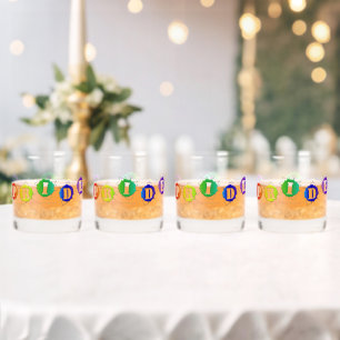 Verre À Whisky L'enseigne de fierté aux couleurs de l'arc-en-ciel