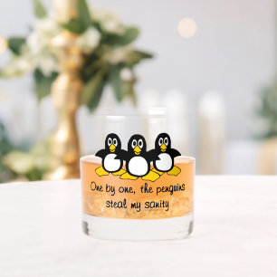 Verre À Whisky Les pingouins volent ma santé mentale