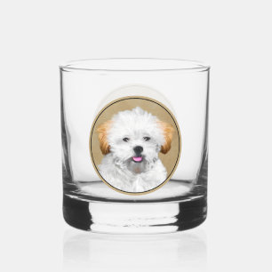 Verre À Whisky Lhasa Apso Puppy Peinture - Cute Original Chien Ar