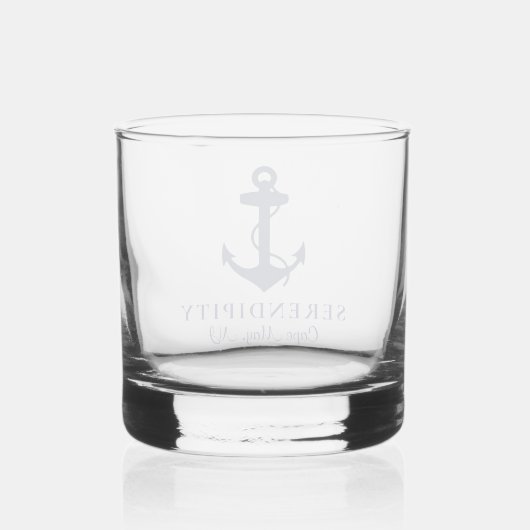 Verre À Whisky Logo classique d'Ancre de bateau (Verso)