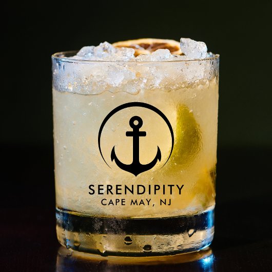 Verre À Whisky Logo d'Ancre de bateau moderne