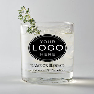 Verre À Whisky Logo d'entreprise ou marque moderne Professional