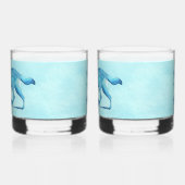 Verre À Whisky Loup Bleu Sur Neige (Gauche)