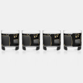 Verre À Whisky Lunettes Whiskey - Black and Gold Poker Design (Gauche)