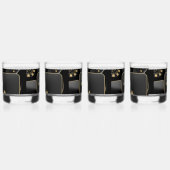 Verre À Whisky Lunettes Whiskey - Black and Gold Poker Design (Droite)