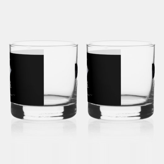 Verre À Whisky M. & Mme Mariage Mariage noir et blanc (Gauche)