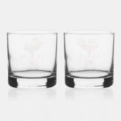 Verre À Whisky Mahjong de Noël | Monogramme (Verso)